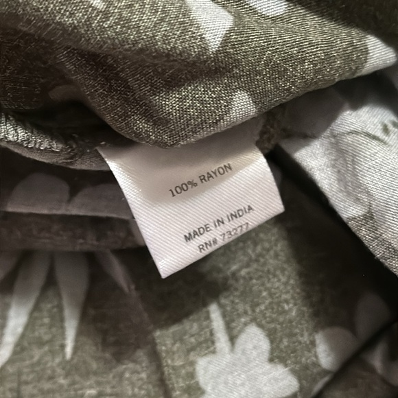 Sonoma Olive Green Tropical MIDI Dress - Picture 7 of 7